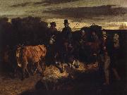 Gustave Courbet, bonder atervander till flagey marknanaden